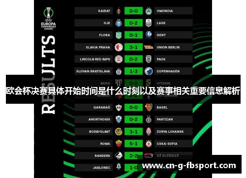 欧会杯决赛具体开始时间是什么时刻以及赛事相关重要信息解析